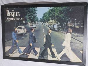 lot 42 image: ICONIC FRAMED PICTURE OF THE BEATLES ABBEY ROAD
