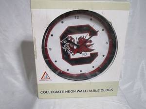 lot 211 image: COLLEGIATE NEON WALLTABLE CLOCK