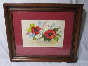 lot 258 image: FLORAL ARTWORK BY RICHARD