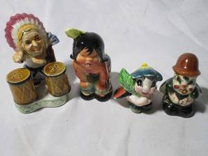 lot 282 image: MADE IN JAPAN PORCELAIN FIGURINES &amp SALT &amp PEPPER SHAKERS