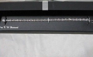 lot 195 image: NEW IN CASE 14 CT T.W. DIAMOND BRACELET SET IN 925 STERLING SILVER, DAMAGE TO BOX, SEE PICS