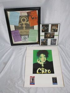 lot 208 image: CONCERT MUSIC MEMORABILIA, THE CURE W CREW &amp STAFF BADGES, PRINCE, MOTLEY CRUE