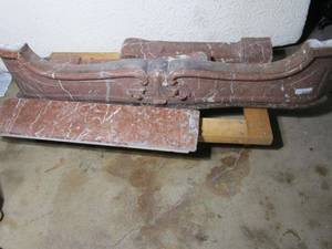 lot 161 image: LARGE PIECES OF THICK MARBLE SHELF