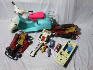 lot 249 image: VINTAGE LARGE OG GIRL MOTO SCOOTER, 1960s TOY CARS