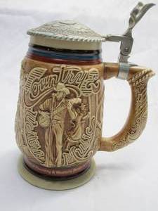 lot 340 image: 1994 COUNTRY &amp WESTERN MUSIC STEIN COLLECTOBLE. HANDCRAFTED IN BRAZIL EXCLUSIVELY FOR AVON.