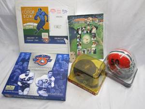 lot 345 image: COTTON BOWL CLASSIC 75 YEARS FOOTBALL VAULT, CHICAGO BEARS HELMET MINI HELMET SIGNED BY CADE McNOWN, SCHUTT NCAA MINI HELMET REPLICA