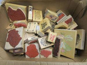 lot 373 image: GENEROUS LOT OF RUBBER STAMPS
