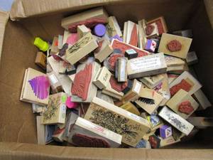 lot 376 image: GENEROUS LOT OF RUBBER STAMPS