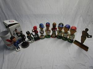 lot 385 image: LOT OF VINTAGE AND COLLECTIBLE SPORTS BOBBLEHEADS AND MEMORABILIA