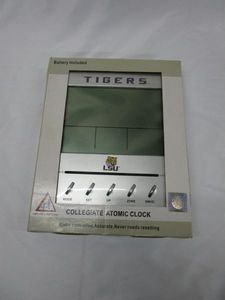 lot 380 image: COLLEGIATE ATOMIC CLOCK, TIGERS, NEW IN BOX.