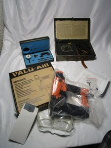 lot 415 image: VINTAGE TOOLS, AMMCO MODEL 2850 W CASE, SINUSTAT W CASE, VALU-AIR BRAD NAILER NEW OPEN BOX,&nbsp
