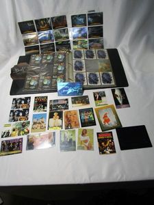 lot 419 image: STAR WARS TRILOGY 1996 SPECIAL ADDITION&nbsp HOLOGRAM, BATTLEFIELD EARTH, BUFFY COLLECTORS CARDS IN SLEEVES, STAR TREK, MARILYN MONROE, PAM ANDERSON PLAYBOY, MOVE COLLECTORS CARDS, AND MORE