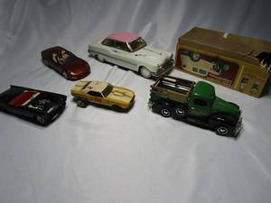 lot 430 image: SPEED EQUIPMENT COMPITITION MODEL CAR JNUSED, LIMITED EDITION JOHN DEERE 1940 PICKUP TRUCK, LIL TWISTER MODEL CAR, THUNDERBIRD, DIE CAST CORVET MODEL CAR, VINTAGE 1970s LARGE PINK&nbsp&amp WHITE FRICTION CAR
