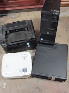 lot 446 image: NEC PROJECTOR, 2 HP COMPUTER TOWES, PRINTER