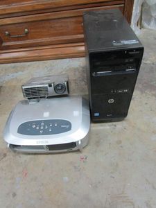 lot 426 image: EPSON DOGITA PROJECTOR, HP PRO PC TOWER