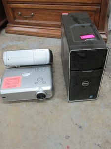 lot 432 image: PHILIPS PROJECTOR, INFOCUS PROJECTOR, DELL COMPUTER TOWER