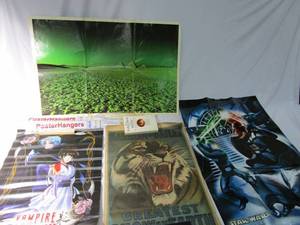lot 529 image: POSTER LOT, SOME VINTAGE.. POSTER HANGERS.