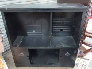 lot 466 image: ENTERTAINMENT CENTER ONLY 49 TALL, 51 LONG