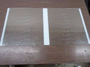 lot 591 image: TEMPURED GLASS FRIDGE SHELF