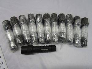 lot 614 image: LOT OF 12 NEW FLASHLIGHTS, 1 OPENED FOR PICTURES
