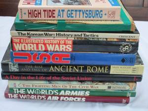 lot 665 image: BOOK LOT ON WORLD WARS, RISE &amp FALL OF ANCIENT ROME, THE WORLDS ARMIES &amp AIR FORCES