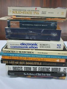 lot 666 image: MANY VINTAGE BOOKS, MOST EDUCATIONAL &amp 2 BOOKS OF THE FARSIDE