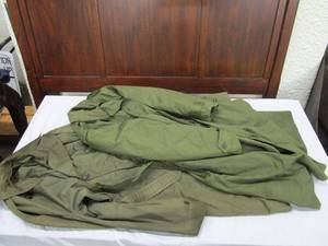 lot 681 image: VINTAGE ARMY TRENCHCOATS