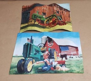 lot 28 image: Lot of 2 John Deere Placemats