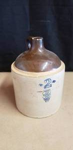 lot 31 image: Vintage SP&S Co. White Hall 2 Gallon Crock Jug