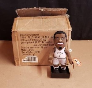 lot 37 image: Lot of 12 NBA Joe Johnson Brooklyn Nets Plush Bleacher Creatures
