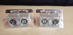 lot 40 image: Lot of 4 NEW NBA Brooklyn Nets Shot Glasses