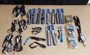 lot 42 image: Large Lot of 26 NBA Brooklyn Nets Dog Collars and Leashes