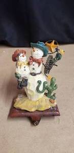 lot 164 image: Western Themed Snow Man Stocking Holder