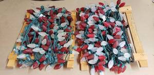 lot 169 image: 15 Strands of 15 C9 LED Christmas Lights - 225 ft Total