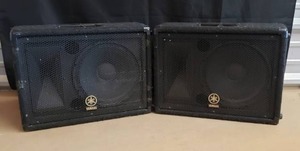 lot 170 image: Pair of Yamaha BR12M 600W 12 Inch Passive Floor Monitors