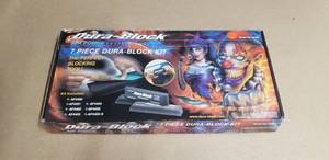 lot 214 image: NEW and COMPLETE Dura-Block Professional 7 Piece Block Sanding Kit - Model AF44L