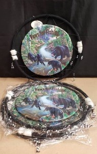 lot 311 image: Lot of 4 NEW Paws for Fishing Canvas Dream Catchers - 24 Diameter