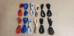 lot 318 image: Lot of 12 NEW USB 3-in1 Phone Charger Cords - LightningType CMicro USB for iPhone and Android Devices