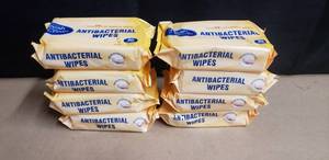 lot 58 image: NEW Lot of 8 Packs of Antibacterial Wipes - 80 Per Pack, 640 Total Wipes