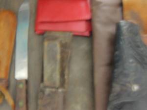 lot 160 image: Leather GUN Holsters x4   Gun Case,  Knives