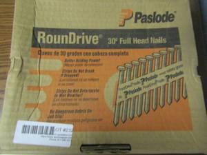 lot 232 image: Partial  box of 20 full head nails for nail gun 3x120 pt.