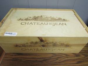 lot 241 image: Chateau Saint John wooden wine box holds 6 bottles