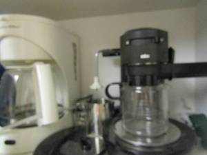 lot 245 image: White proctor Silex coffee and Braun coffee (unknown working condition)
