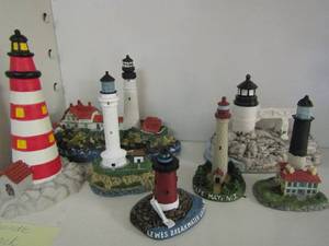 lot 263 image: Assorted lighthouses  and Lewes breakwater light