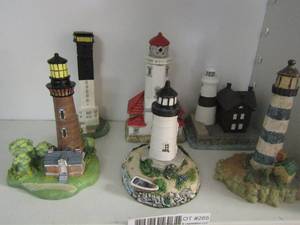 lot 265 image: Assorted tiny lighthouses, Spence Collins since 1884-1993