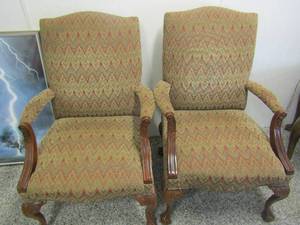 lot 293 image: 2 armchairs good condition 41x29x24