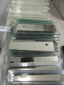 lot 300 image: Name plates- glass and mirror glass