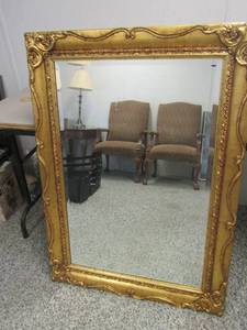 lot 308 image: Gold Framed mirror 31x43