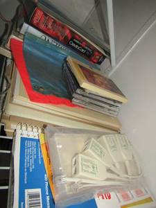 lot 319 image: Office supplies- labels, receipt box  cps
