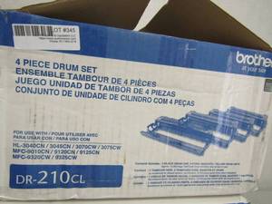 lot 345 image: Brother brand 4 piece drum sets each missing 1 piece NEW DR-210CL